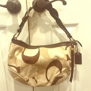 Brown & Tan Authentic Coach Purse